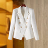 Businesss Lady White Blazer Suits Slim Design Formal Office Women 2Pcs Skirt Sets Elegant