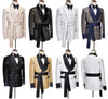 Cenne Des Graoom   Men's Suit Tuxedo for Wedding Double Breasted Shiny Jacket 2 Pieces with Belt Slim Fit Costume Homme