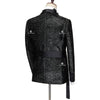 Cenne Des Graoom   Men's Suit Tuxedo for Wedding Double Breasted Shiny Jacket 2 Pieces with Belt Slim Fit Costume Homme