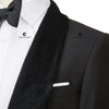 Cenne Des Graoom  Men Suits Black Velvet Lapel Prom Tuxedo 3 Pieces Set Single Breasted For Wedding Banquet Dinner Party Male