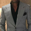 Check Houndstooth Casual Men Suits for Groomsmen with Peaked Lapel 2 Piece Wedding Tuxedo Custom Plaid Man  Jacket Pants