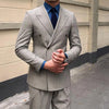 Custom  Vertical Stripe Wedding Suits for Men Slim Groom  Man Party Formal Business Male Suit 2 Piece Blazer Pants