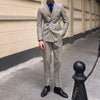 Custom  Vertical Stripe Wedding Suits for Men Slim Groom  Man Party Formal Business Male Suit 2 Piece Blazer Pants