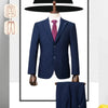 (Customized Sizes) Premium Suit British Black/Blue High-end Business Formal Dress Suit for Men's Slim-fit Groom Wedding Attire