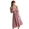 Fall Winter   Tweed Women's Long Sleeve Plaid Jacket Coat + Sleeveless Vest Dress Elegant Two Piece Set Suit