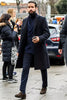 Autumn/Winter Coat Men Slim Fit Notched Lapel Overcoat Long Navy Blue Formal Business Suit Jackets Custom Made Blazers
