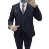 Blazer  Vest Pants Mens Business Suit Ensembles Homme Slim Tuxedo Formal Evening Dinner Wedding Groom Stripe 3Pces set
