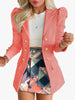 Long Sleeve Blazers And Skirts Two Piece Sets Women  Autumn Office Elegant Blazer Floral Skirt 2 Peice Sets