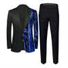 Men's Luxurious Sequin Suit 2-piece Black / Blue / Gold Classic Wedding Dance Party Stage Dress Men Blazer Jacket Pants