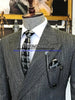 Formal Wedding Suits Grey Herringbone Tweed Blend Blazer Men Tuxedos Double Breasted Coat Pant Last Design Trajes De Hombre 2022