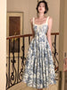 French Midi Dresses Women 2023 New Summer Elegant Spaghetti Strap Female Clothes Sexy Evening Party Backless Prom Dress