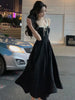 French Midi Dresses Women 2023 New Summer Elegant Spaghetti Strap Female Clothes Sexy Evening Party Backless Prom Dress