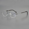 Gatenac Vintage Titanium Eyeglasses Frame Men Retro Prescription Myopia Half Glasses Frame Women Luxury Brand Designer Eyewear