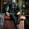 Green Plaid Men Suit British Style Business Jacket+Vest+Pants 3 Pieces Wedding Tuxedo Tailore-Made Terno Masculino Completo 2023