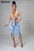 Women Jeans Hole Ripped Tassle Low Waist Elastic Flare Knee Length Denim Pants Sexy High Street Trousers
