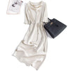 Heavy Mulberry Silk Satin Party Dress Long Sleeve Dress Women's Evening Dress