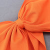Bodycon Women Dress Sexy One Shoulder Long Sleeve Orange Black Blue Bow-Knot Wedding Evening Party Dresses Vestido