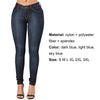 Vintage Women Jeans Slim Fit High Waist Denim Pencil Pants Bootcut Winter Pull-on Skinny Jeans Blue