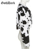 Punk Style Gothic Crop Faux Fur Y2k Coats Color Block Long Sleeve Women Cardigan Jackets Warm Streetwear