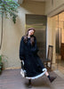 Autumn Korean Style Dress Women Ruffles Patchwork O Neck Long Sleeve Dresses Slim Waist Elegant Vestidos Mujer