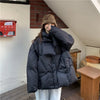Women White Duck Down Coat Winter Female Scarf OverSize Jackets Round Neck Loose Thicken Parkas Warm Outwear