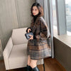 Bella philosophy Winter Korean Overcoat Women Vintage Woolen Loose Coats female Double Breasted Turn-down Collar Overcoat