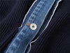 Autumn Winter Knitted Women's Sweater Loose Stitching Denim Jacket Fake Two-Piece Design Top Chaqueta Mujer Invierno