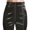 Women Faux Leather Zipper Splicing Pants Leggings High Waist Pencil PU Trousers Draped Streetwear Pants