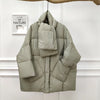Women White Duck Down Coat Winter Female Scarf OverSize Jackets Round Neck Loose Thicken Parkas Warm Outwear