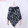 Genuine Rabbit Fur Knitted Natural Fur Poncho Wrap Coat Shawl Lady Scarf Natural Fur Wedding Party Cape