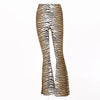 high waist leopard print flare leggings autumn winter women sexy bodycon trousers club pants
