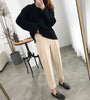 Thicken Women Pencil Pants Autumn Winter Trousers OL Style Female Work Suit Pants Loose Female Trousers Capris 6648