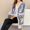 Winter Cardigan Sweater Women's Mid-length Buttons Sexy Slim Imitation mink cardigan Jacket Female Knitted Sweater Tops
