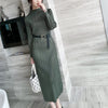 Tianpei Pleats Spring Autumn Winter Women Long Sleeve Comfortable Dress Korean Style Casual Designer Clothes