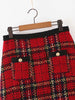Tweed women red plaid blazers 2021winter women vintage jackets female patchwork blazer coats girls chic outfit clothes
