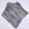 Genuine Rabbit Fur Knitted Natural Fur Poncho Wrap Coat Shawl Lady Scarf Natural Fur Wedding Party Cape