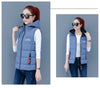 Autumn Winter Down Cotton Vest Women Short Jacket OuterWear All-Match Sleeveless Waistcoat Vests Woman Coat 3XL