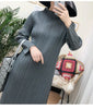 Tianpei Pleats Spring Autumn Winter Women Long Sleeve Comfortable Dress Korean Style Casual Designer Clothes