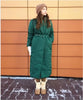 Women Winter degree Thick Coat Warm Parka Oversized Maxi Long coat with belt Casual Outerwear