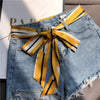 Choice Ribbon Jeans Dress Belt Women Imitation Silk scarf Tie Decorative Cloth Strips All-Matchwide Waist Belt For Women 5X200CM