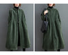 Winter Women Trench Fleece Long-sleeved Loose Corduroy Solid Color Vintage Casual Women Long Warm Coat YoYiKamomo