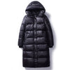 Winter Down Cotton Jackets Women's Clothing Long Parkas Slim Hooded Warm Winter Coats Female Black Overcoats V1162