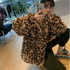 Winter Leopard Print Jacket Women's Stand Collar Warm Parkas Outwear Autumn Winter Korean Female Loose Faux Fur Coats