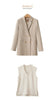 Minimalism Jacket Autumn Office Lady Blazer Women Vneck Tanks Women's Pants Female Shorts Sold Separately Blazers 12513018