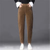 Korean Autumn And Winter High Waist Harem Pant Trousers Pants for women Thick Casual Pants Women's Corduroy Warm Pants