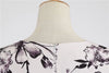Women Flower Print Autumn Dress Casual Winter Half Sleeve Elegant Vintage Dress Robe Femme Pinup Office Party Vestidos
