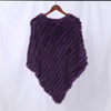 Genuine Rabbit Fur Knitted Natural Fur Poncho Wrap Coat Shawl Lady Scarf Natural Fur Wedding Party Cape