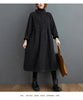 Winter Women Trench Fleece Long-sleeved Loose Corduroy Solid Color Vintage Casual Women Long Warm Coat YoYiKamomo