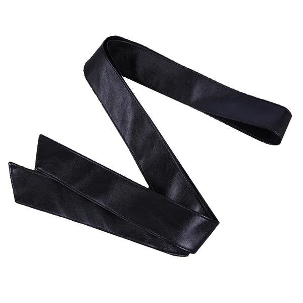 Classic PU Leather Dress Tie Belts for Women, Soft Bowknot Belts for Ladies with No Buckle Pair with Jacket and Woolen Down