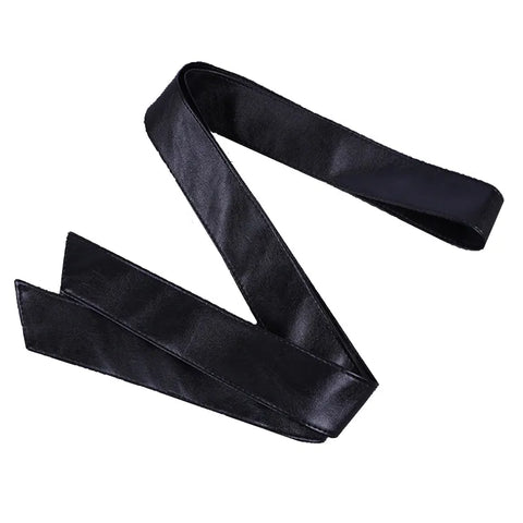 Classic PU Leather Dress Tie Belts for Women, Soft Bowknot Belts for Ladies with No Buckle Pair with Jacket and Woolen Down